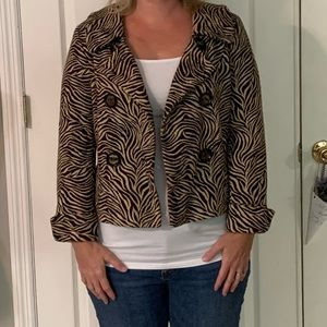 Chaus Women’s professional size 6 zebra print jacket